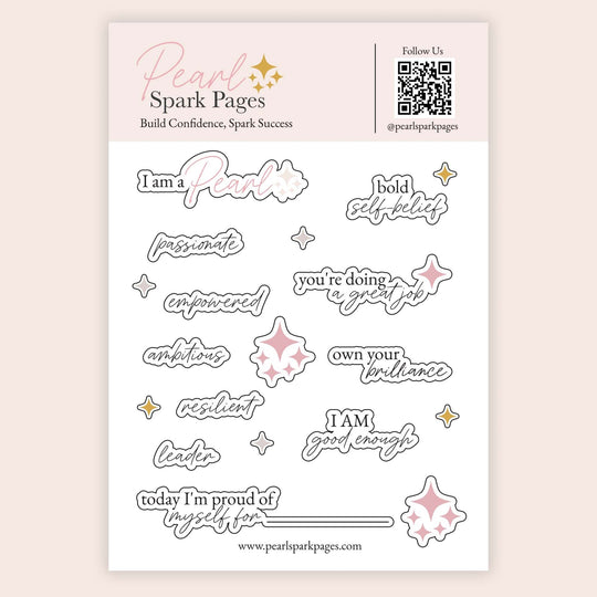 One motivational sticker sheet by Pearl Spark Pages
