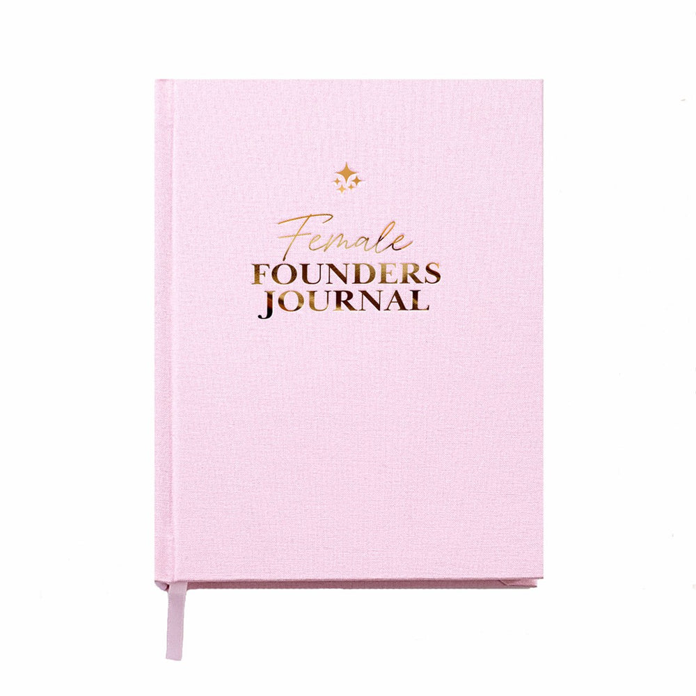 The Female Founders Journal in Millennial Pink with gold foil lettering