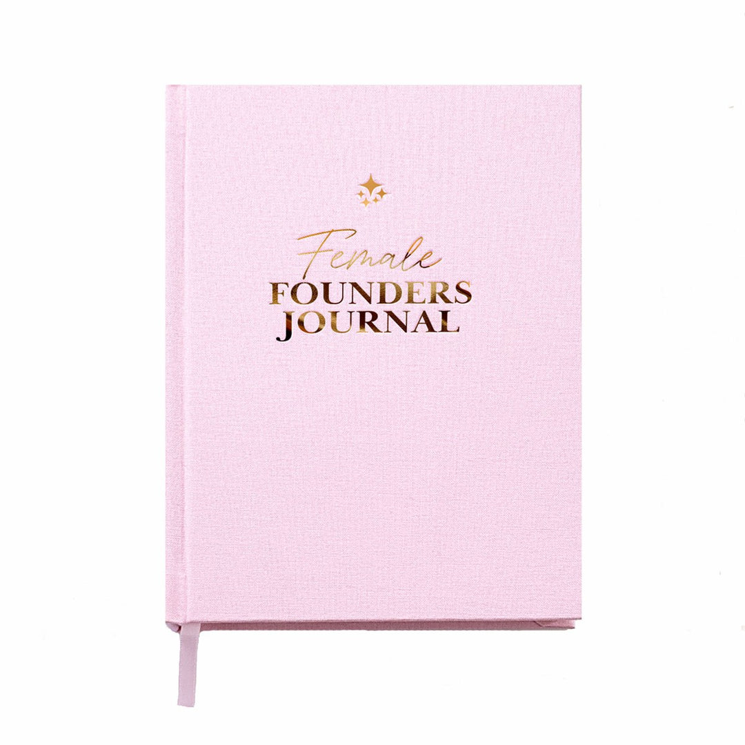 The Female Founders Journal in Millennial Pink with gold foil lettering